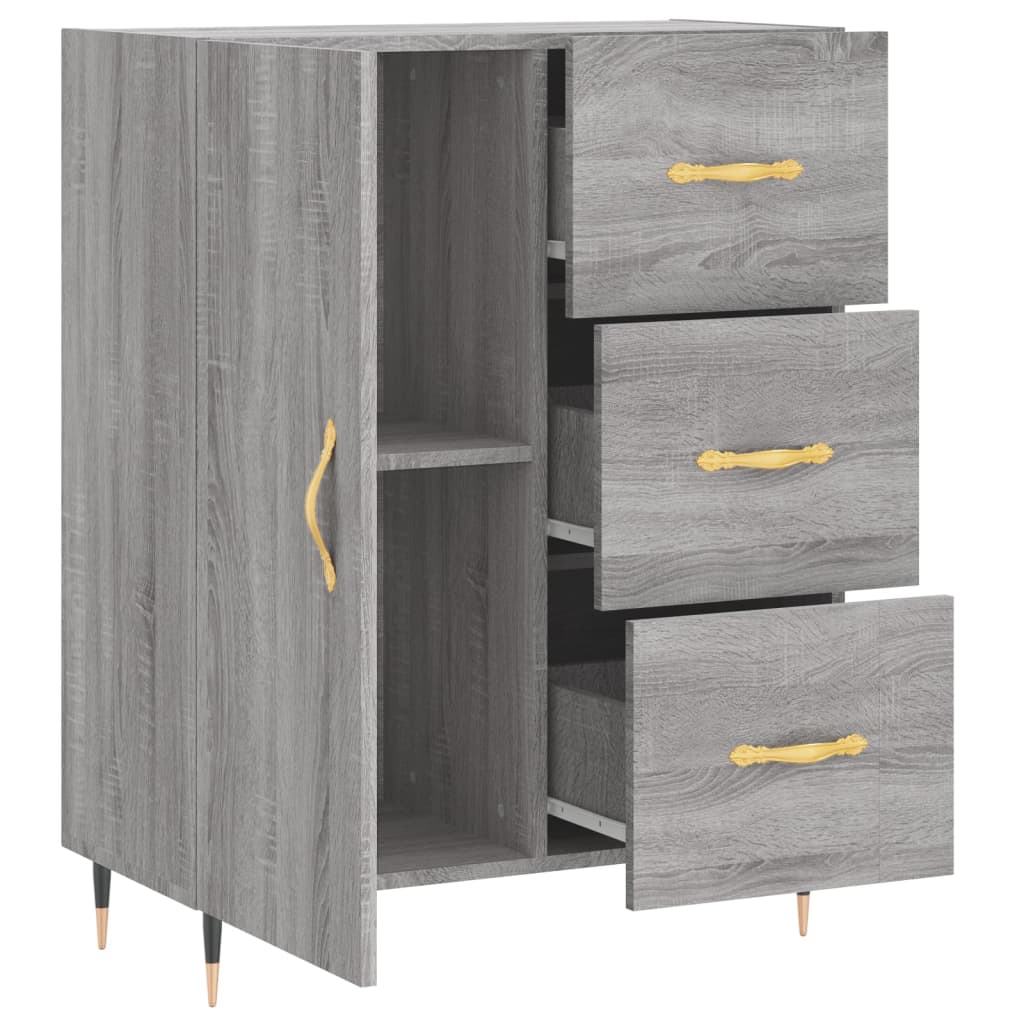 Harmaa senkki Caramfil 69,5x34x90cm (puinen)