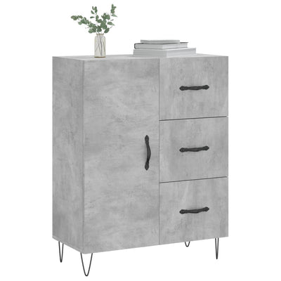 Senkki betoninharmaa 69,5x34x90 cm tekninen puu