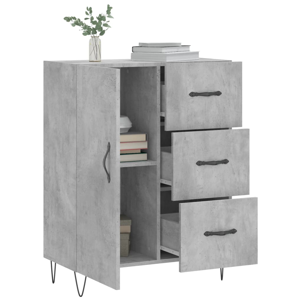 Betoninharmaa senkki Giusefina 69,5x34x90cm (puinen)