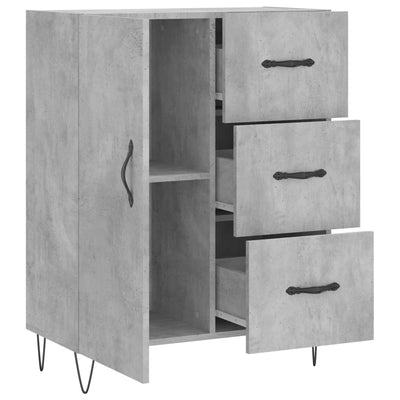 Senkki betoninharmaa 69,5x34x90 cm tekninen puu