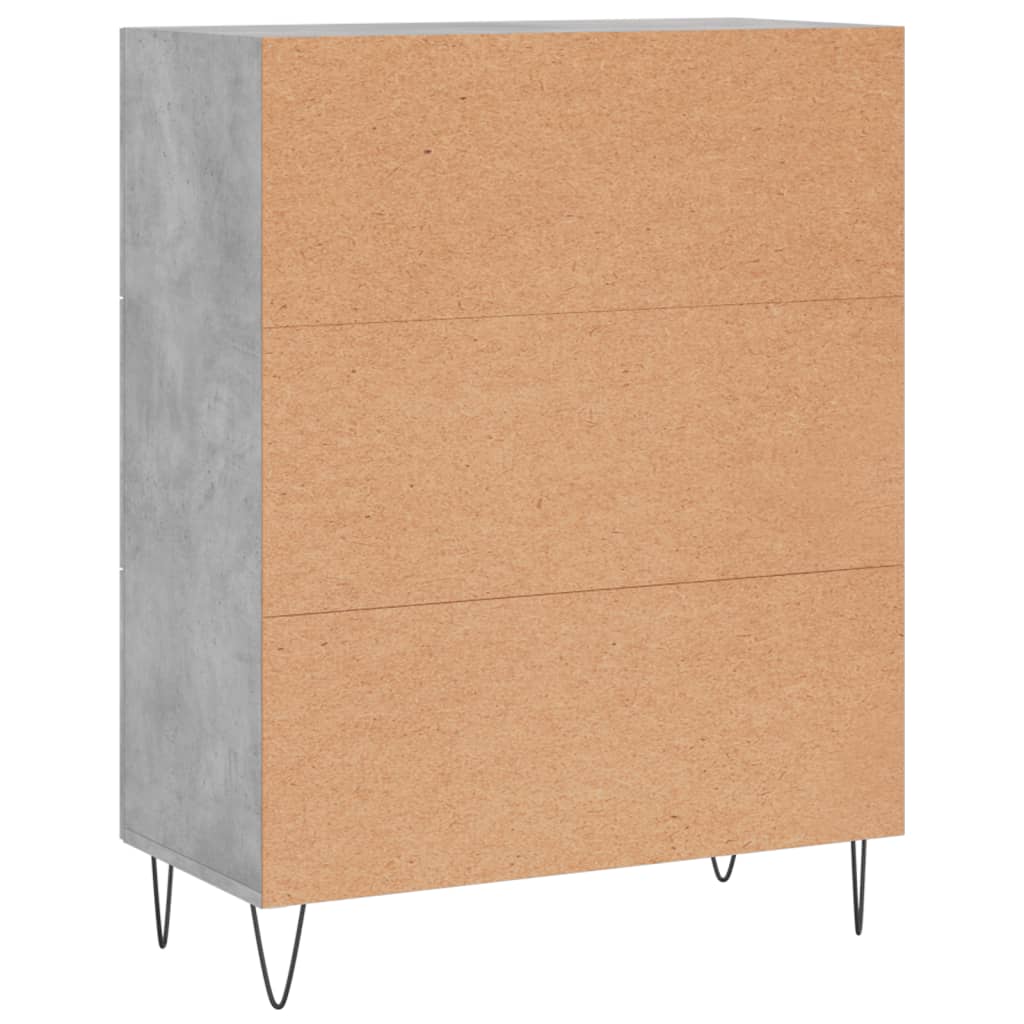 Betoninharmaa senkki Giusefina 69,5x34x90cm (puinen)