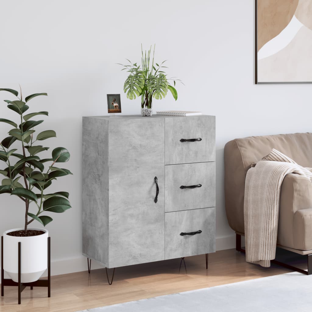Betoninharmaa senkki Giusefina 69,5x34x90cm (puinen)