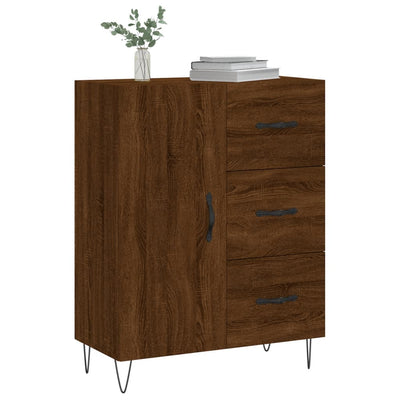 Senkki ruskea tammi 69,5x34x90 cm tekninen puu
