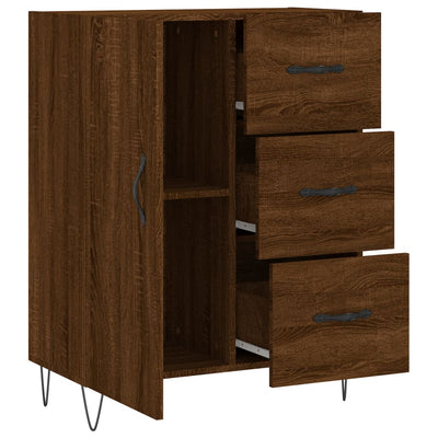 Senkki ruskea tammi 69,5x34x90 cm tekninen puu