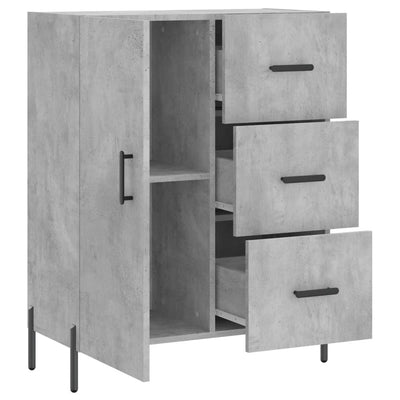 Senkki betoninharmaa 69,5x34x90 cm tekninen puu