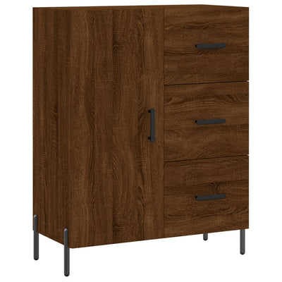 Senkki ruskea tammi 69,5x34x90 cm tekninen puu