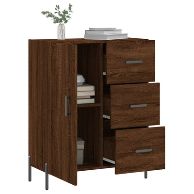 Senkki ruskea tammi 69,5x34x90 cm tekninen puu