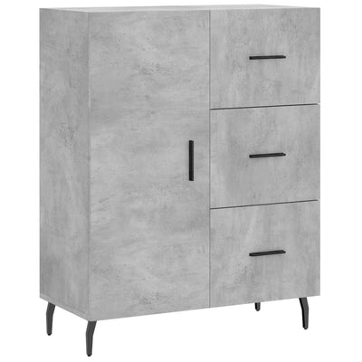 Senkki betoninharmaa 69,5x34x90 cm tekninen puu