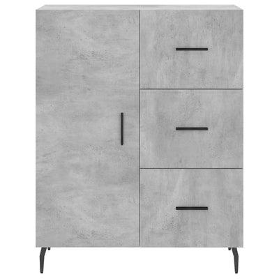 Senkki betoninharmaa 69,5x34x90 cm tekninen puu