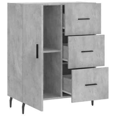 Senkki betoninharmaa 69,5x34x90 cm tekninen puu