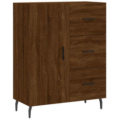 Senkki ruskea tammi 69,5x34x90 cm tekninen puu