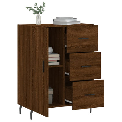 Senkki ruskea tammi 69,5x34x90 cm tekninen puu
