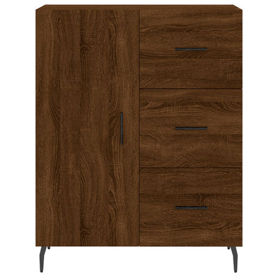 Senkki ruskea tammi 69,5x34x90 cm tekninen puu