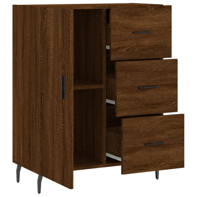 Senkki ruskea tammi 69,5x34x90 cm tekninen puu