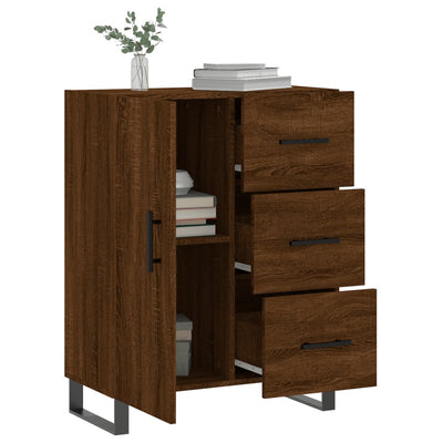 Senkki ruskea tammi 69,5x34x90 cm tekninen puu