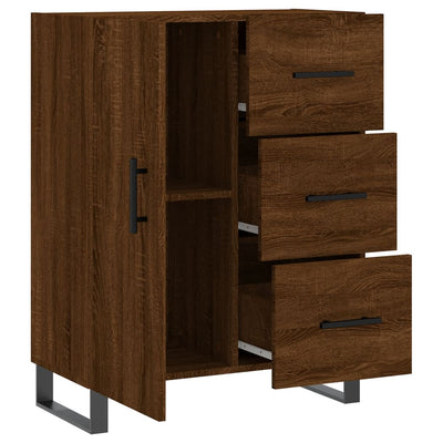 Senkki ruskea tammi 69,5x34x90 cm tekninen puu