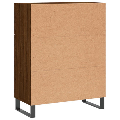 Senkki ruskea tammi 69,5x34x90 cm tekninen puu