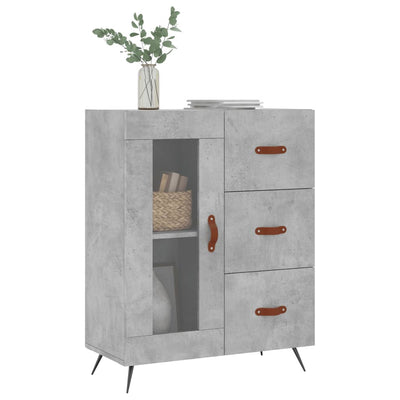 Senkki betoninharmaa 69,5x34x90 cm tekninen puu
