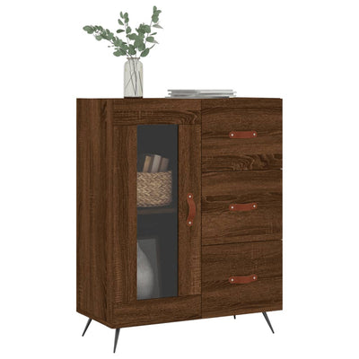 Senkki ruskea tammi 69,5x34x90 cm tekninen puu