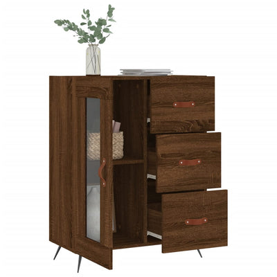 Senkki ruskea tammi 69,5x34x90 cm tekninen puu