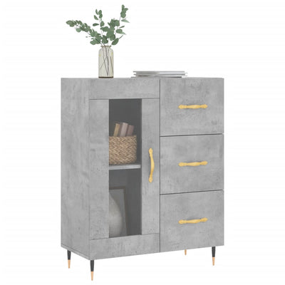 Senkki betoninharmaa 69,5x34x90 cm tekninen puu