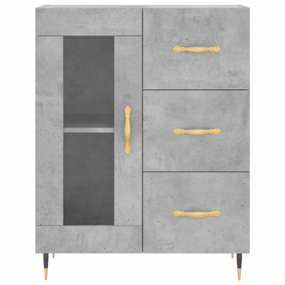 Senkki betoninharmaa 69,5x34x90 cm tekninen puu