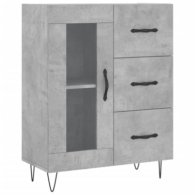 Senkki betoninharmaa 69,5x34x90 cm tekninen puu