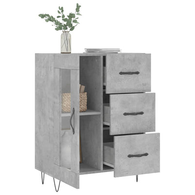 Senkki betoninharmaa 69,5x34x90 cm tekninen puu
