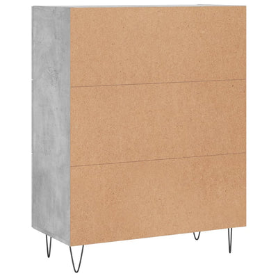 Senkki betoninharmaa 69,5x34x90 cm tekninen puu