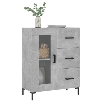 Senkki betoninharmaa 69,5x34x90 cm tekninen puu