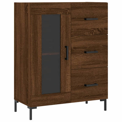 Senkki ruskea tammi 69,5x34x90 cm tekninen puu