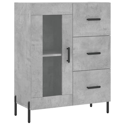 Senkki betoninharmaa 69,5x34x90 cm tekninen puu
