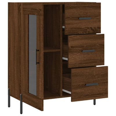 Senkki ruskea tammi 69,5x34x90 cm tekninen puu