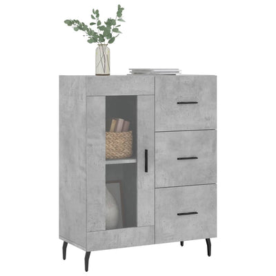 Senkki betoninharmaa 69,5x34x90 cm tekninen puu