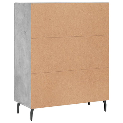 Senkki betoninharmaa 69,5x34x90 cm tekninen puu