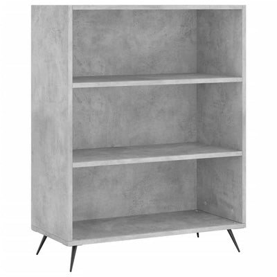 Kirjahylly betoninharmaa 69,5x32,5x90 cm tekninen puu