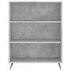 Kirjahylly betoninharmaa 69,5x32,5x90 cm tekninen puu