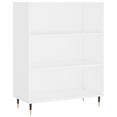 Kirjahylly valkoinen 69,5x32,5x90 cm tekninen puu
