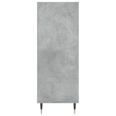 Kirjahylly betoninharmaa 69,5x32,5x90 cm tekninen puu