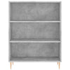 Kirjahylly betoninharmaa 69,5x32,5x90 cm tekninen puu