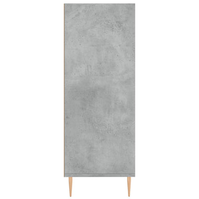 Kirjahylly betoninharmaa 69,5x32,5x90 cm tekninen puu