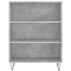 Kirjahylly betoninharmaa 69,5x32,5x90 cm tekninen puu