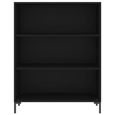 Kirjahylly musta 69,5x32,5x90 cm tekninen puu