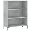 Kirjahylly betoninharmaa 69,5x32,5x90 cm tekninen puu