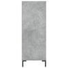 Kirjahylly betoninharmaa 69,5x32,5x90 cm tekninen puu