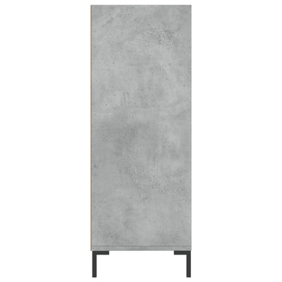 Kirjahylly betoninharmaa 69,5x32,5x90 cm tekninen puu