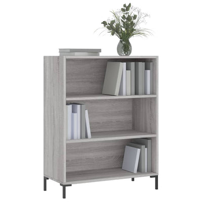 Kirjahylly harmaa Sonoma 69,5x32,5x90 cm tekninen puu
