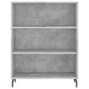 Hyllykaappi betoninharmaa 69,5x32,5x90 cm tekninen puu