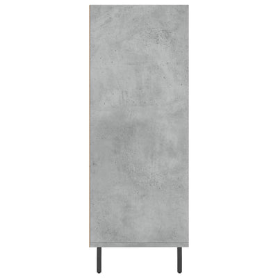 Hyllykaappi betoninharmaa 69,5x32,5x90 cm tekninen puu
