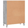 Hyllykaappi betoninharmaa 69,5x32,5x90 cm tekninen puu